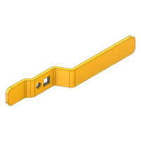 MODULAR SOLUTIONS HANDLE PART EGRESS SAFETY HANDLE WITH INTEGRATED CAM LATCH (-5 OFFSET) W/ SET SCREW